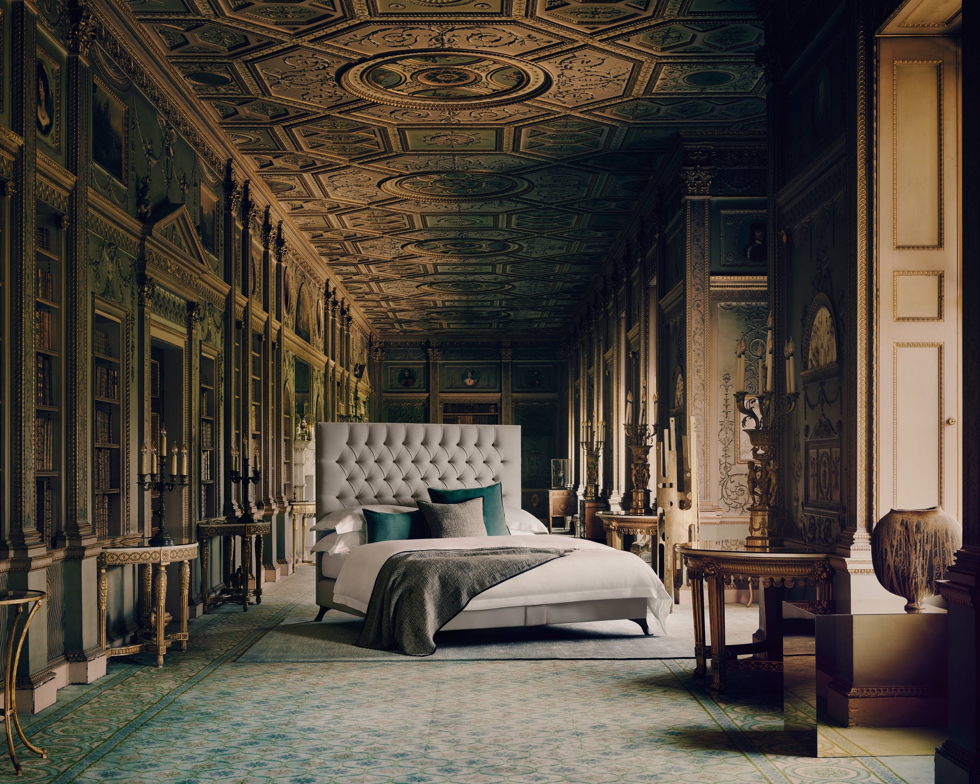 Savoir Hatti bed photographed in grand hallway