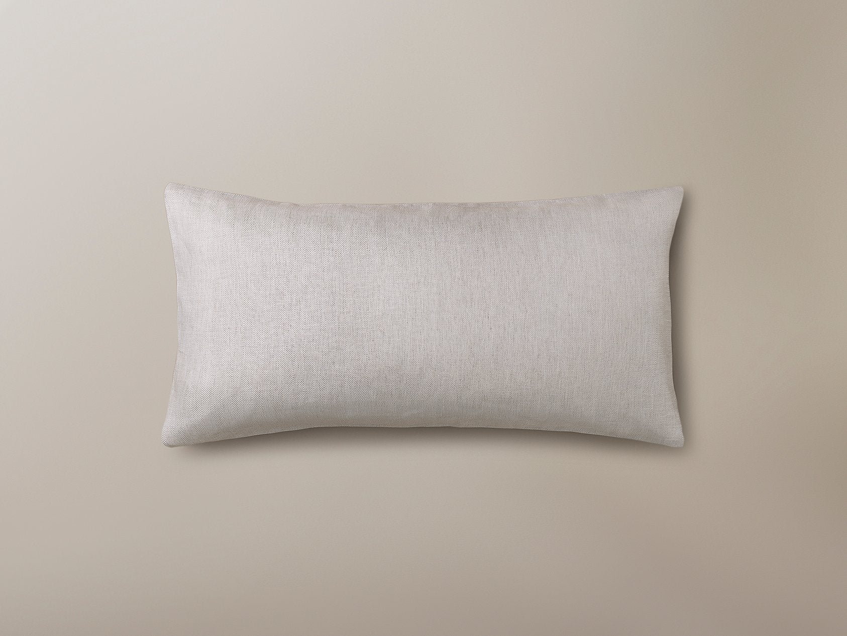 Individual oatmeal colour Herringbone pillowcase