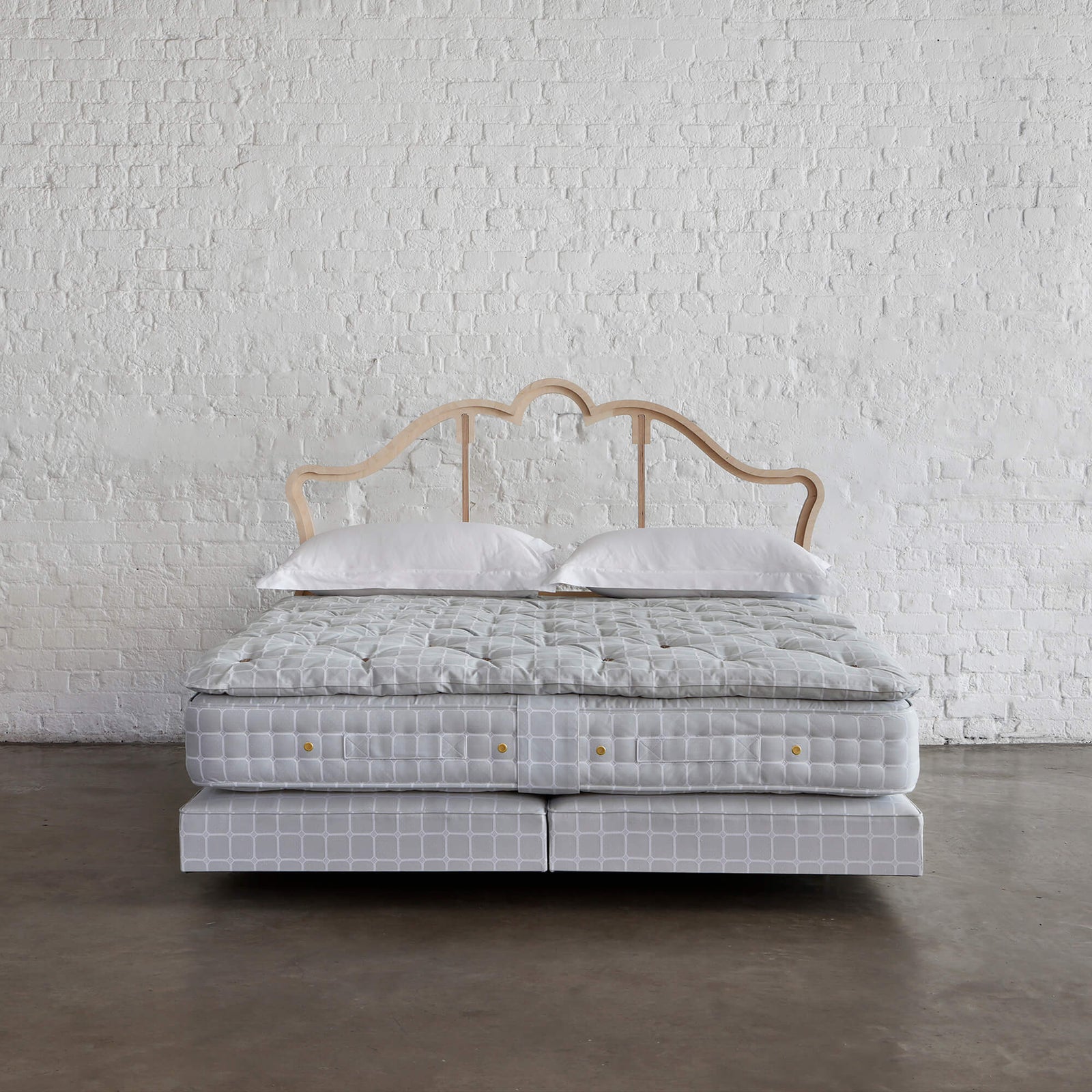 Front view of the Savoir vegan bed