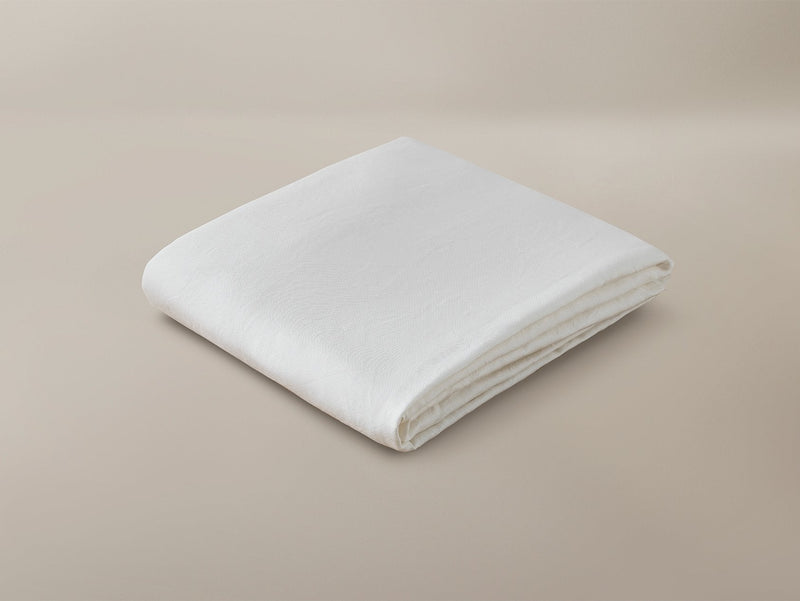 Savoir Plain White Tencel Linen Fitted Sheet for Herringbone Product Image