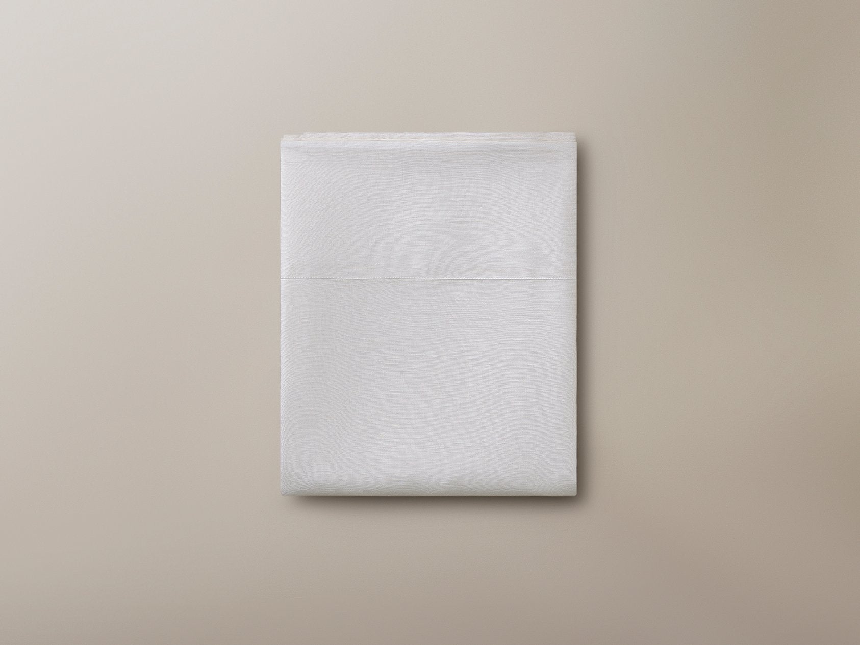 Linen and Tencel Flat Sheet in Soft White by Savoir