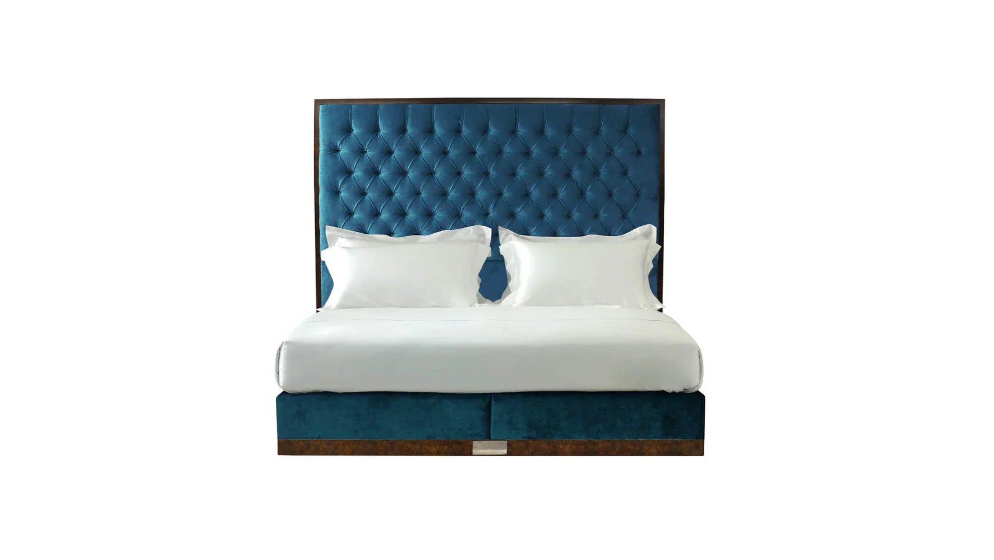 A view of the State bed in blue