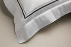 Percale Oxford Silver/Charcoal Cording swatch