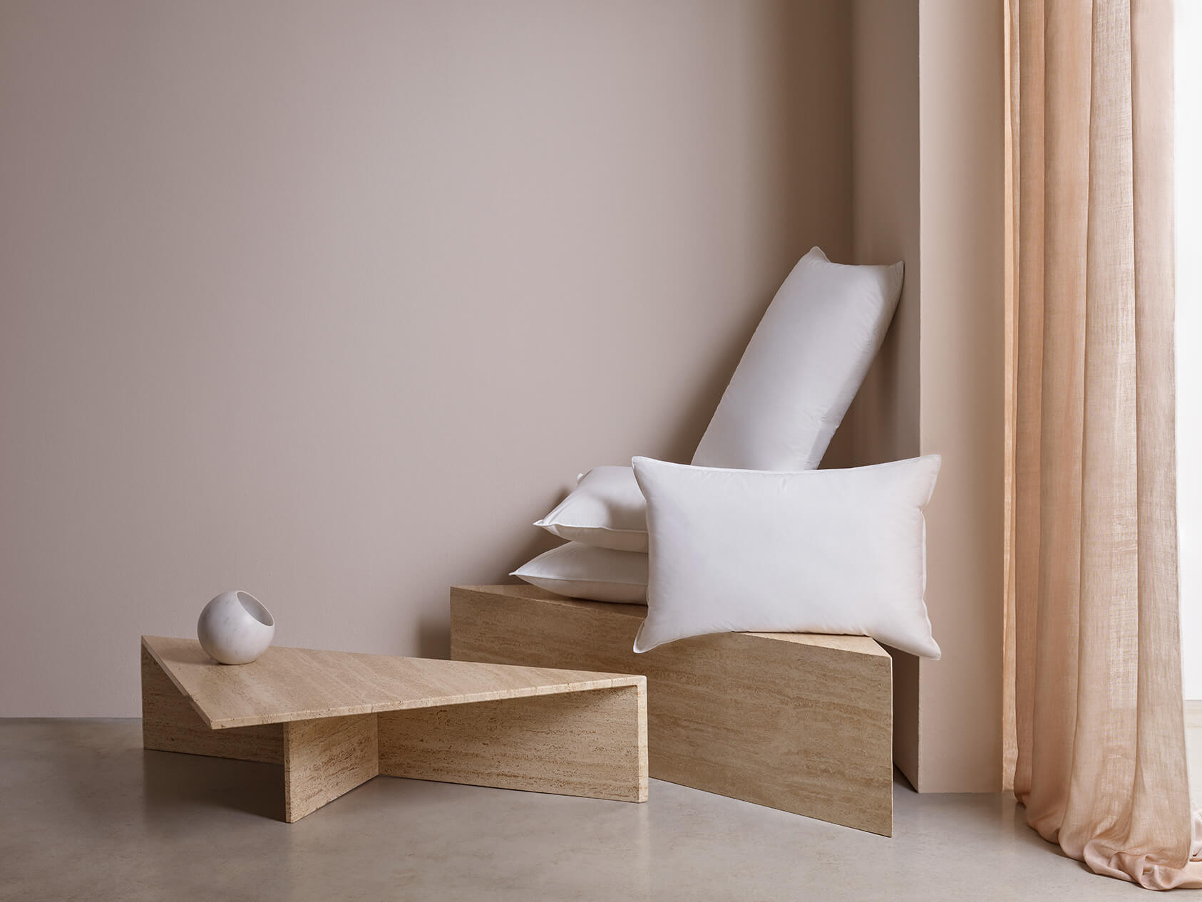 White Canadian Goose Down & Feather Luxury Pillow