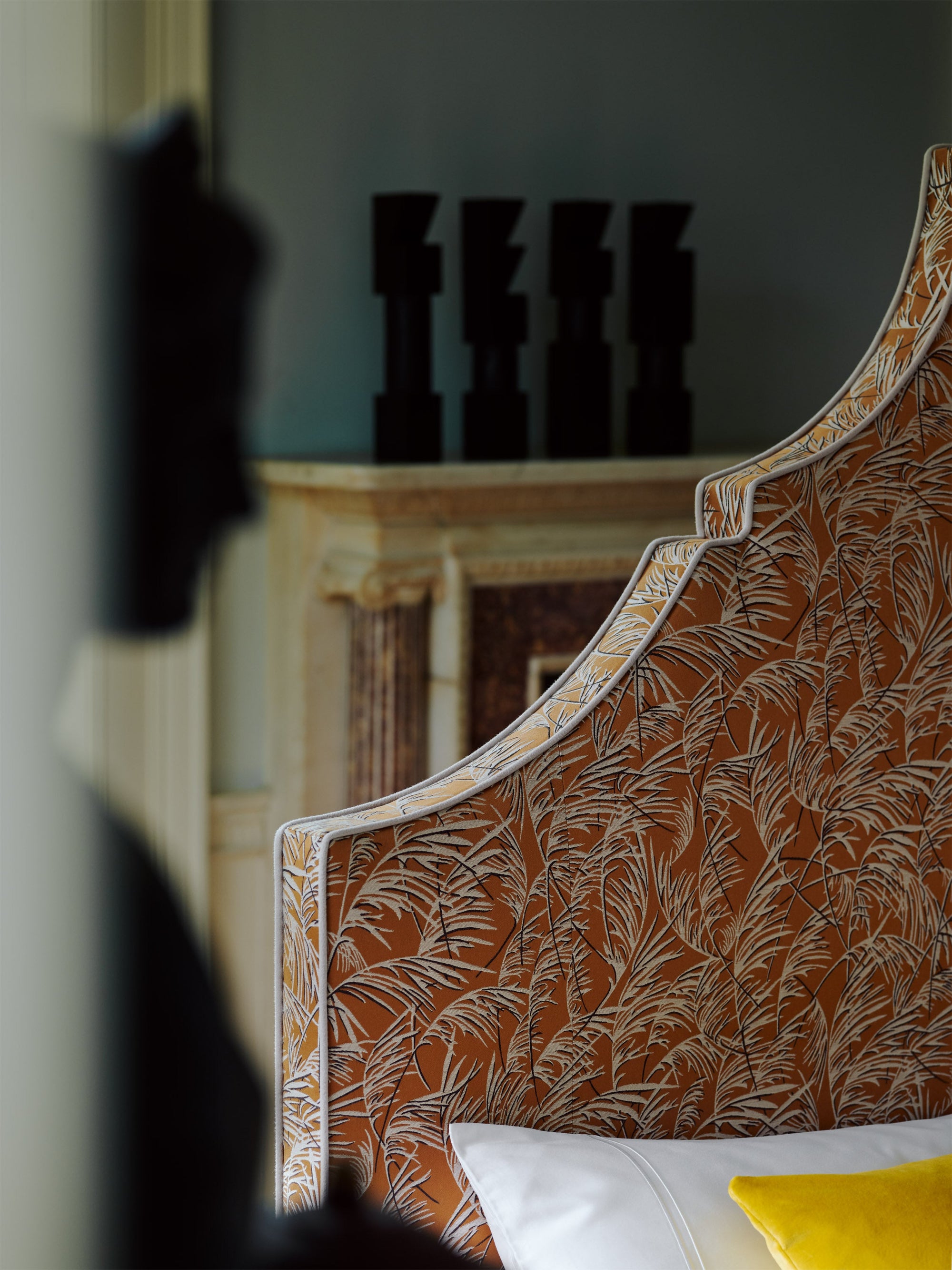 The close-up of the Claudia headboard